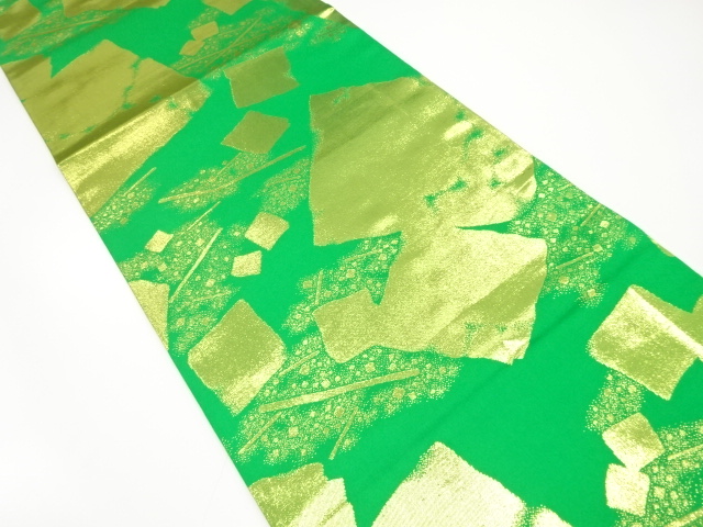 箔散らし模様織り出し　丸帯